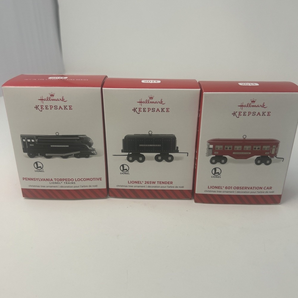 HALLMARK KEEPSAKE LIONEL PENNSYLVANIA TORPEDO LOCOMOTIVE TENDER OBSERVATION CARS